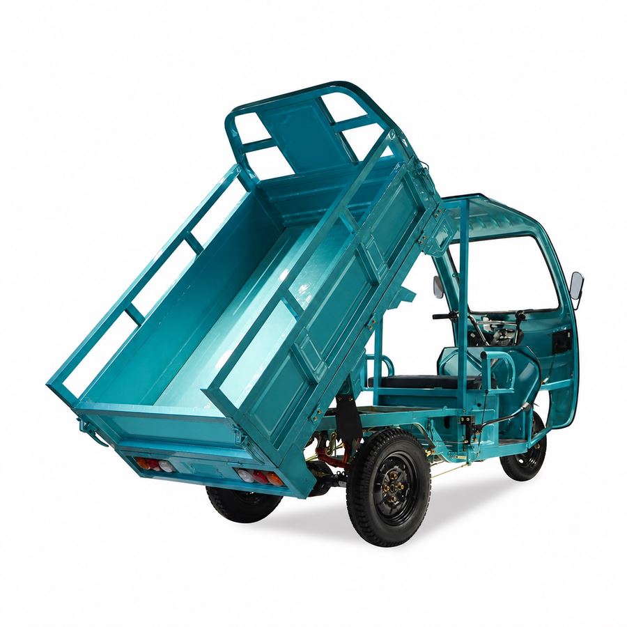 Three-wheeled Motorcycle Agricultural Truck Electric Cargo Loading Box Dump Truck