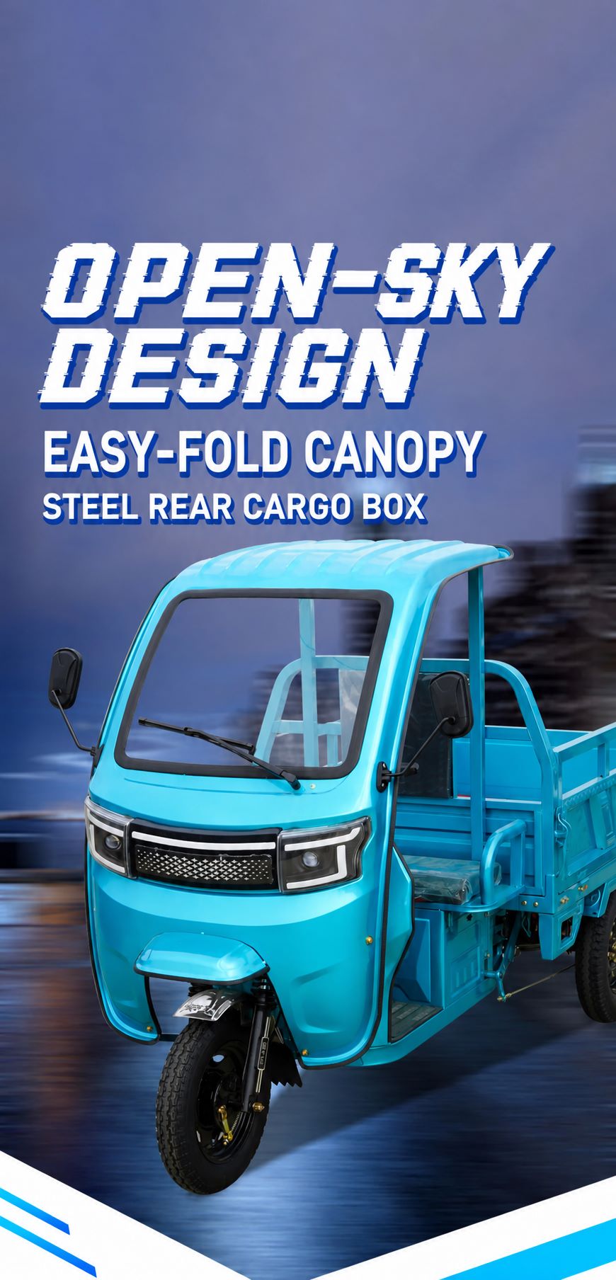 Three-wheeled Motorcycle Agricultural Truck Electric Cargo Loading Box Dump Truck Three-wheeled Motorcycle Agricultural Truck Electric Cargo Loading Box Dump Truck