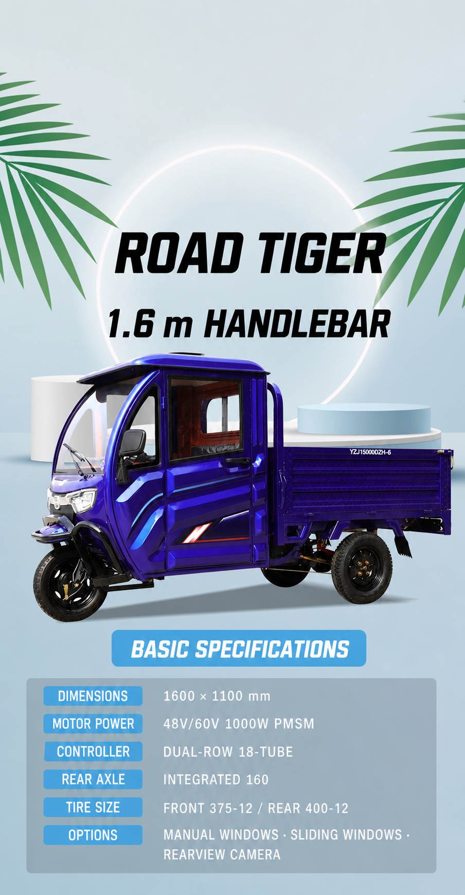 Customized Big Power Agricultural Electric Cargo Tricycle | Closed Cab High Load Trike Factory Whole Customized Big Power Agricultural Electric Cargo Tricycle | Closed Cab High Load Trike Factory Whole