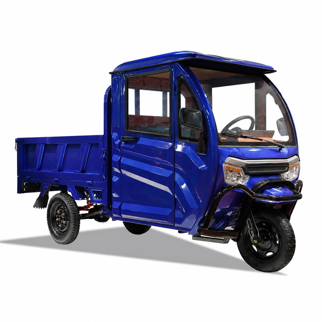Customized Big Power Agricultural Electric Cargo Tricycle | Closed Cab High Load Trike Factory Whole
