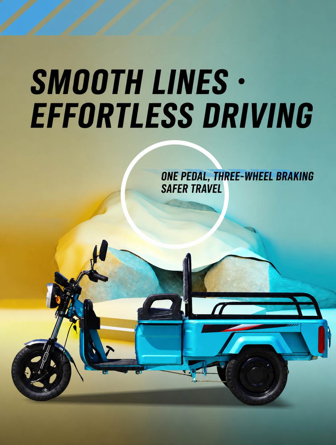 Electric Utility Cargo Tricycle | 3-Wheel Load Carrier with Passenger Seat Electric Utility Cargo Tricycle | 3-Wheel Load Carrier with Passenger Seat
