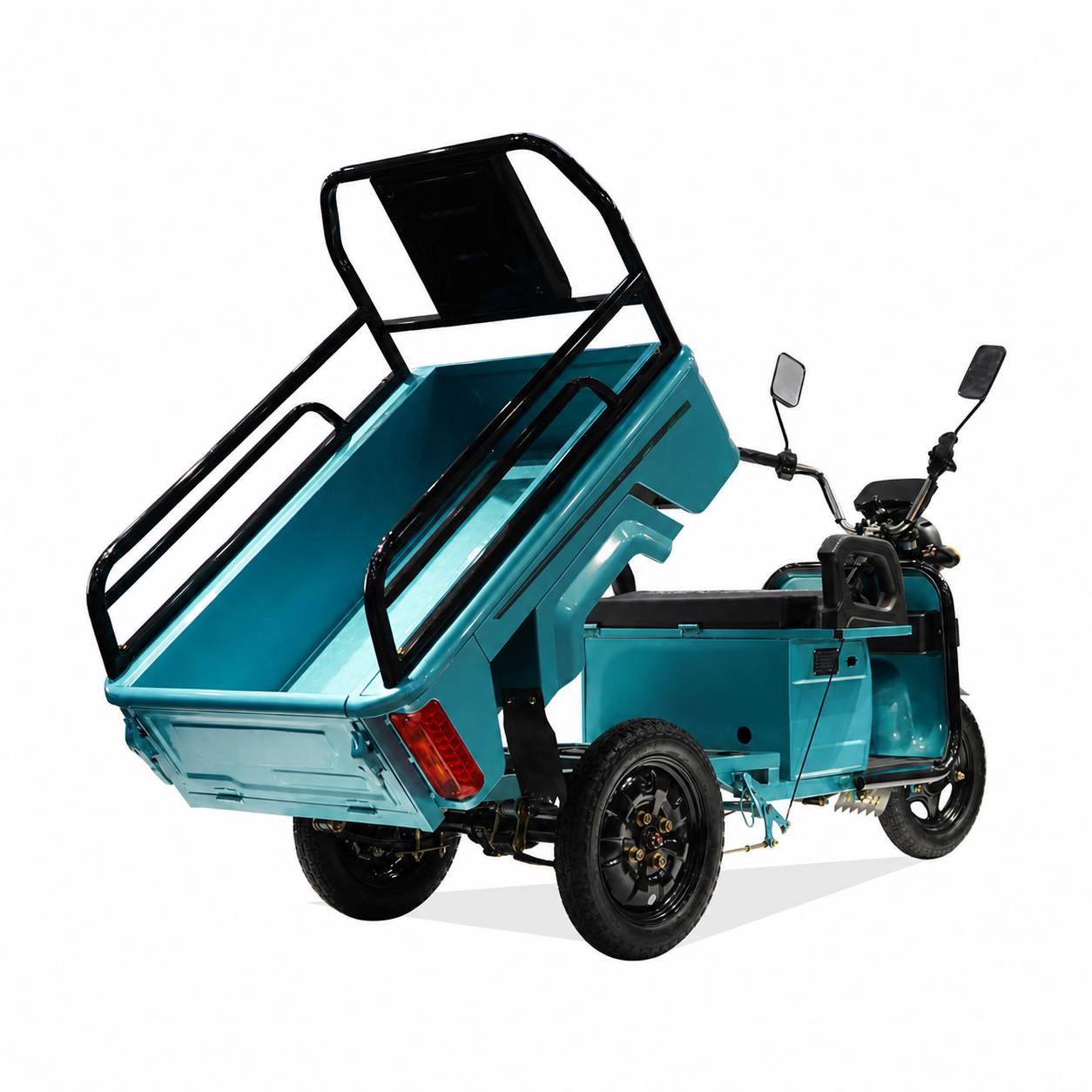 Electric Utility Cargo Tricycle | 3-Wheel Load Carrier with Passenger Seat