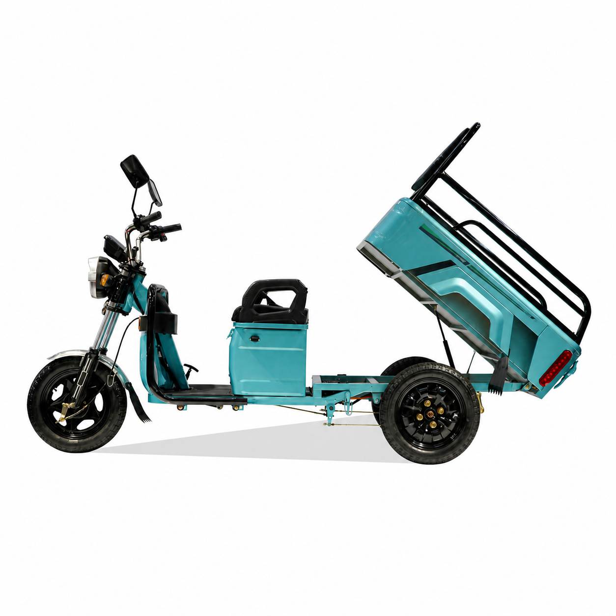 Electric Utility Cargo Tricycle | 3-Wheel Load Carrier with Passenger Seat
