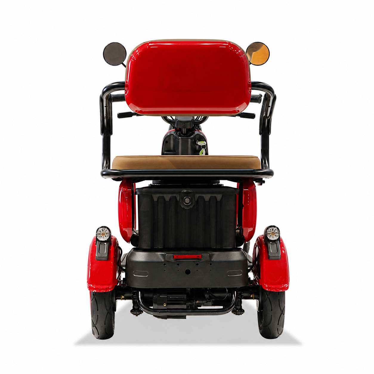 Dual-Seat Electric Mobility Tricycle | Convertible Passenger Scooter | Senior Family Travel