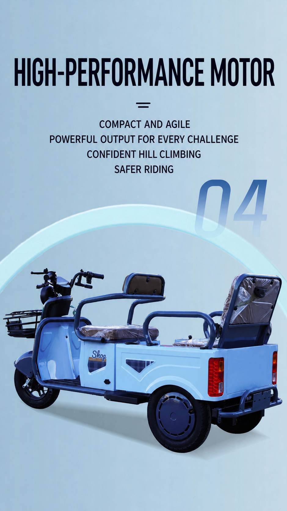 Convertible Electric Passenger Tricycle | Dual-Mode Cargo & Family Mobility Scooter Convertible Electric Passenger Tricycle | Dual-Mode Cargo & Family Mobility Scooter