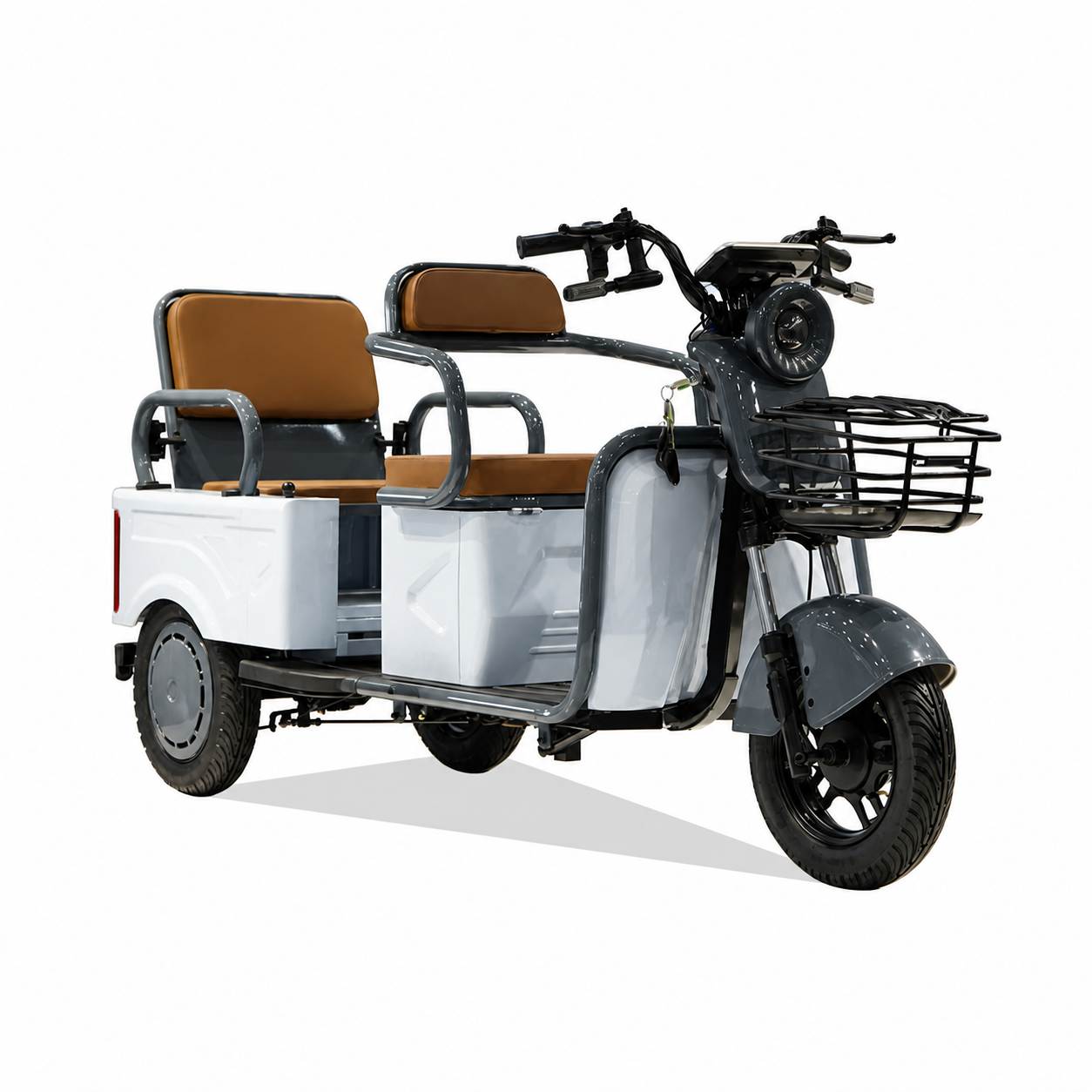 Convertible Electric Passenger Tricycle | Dual-Mode Cargo & Family Mobility Scooter