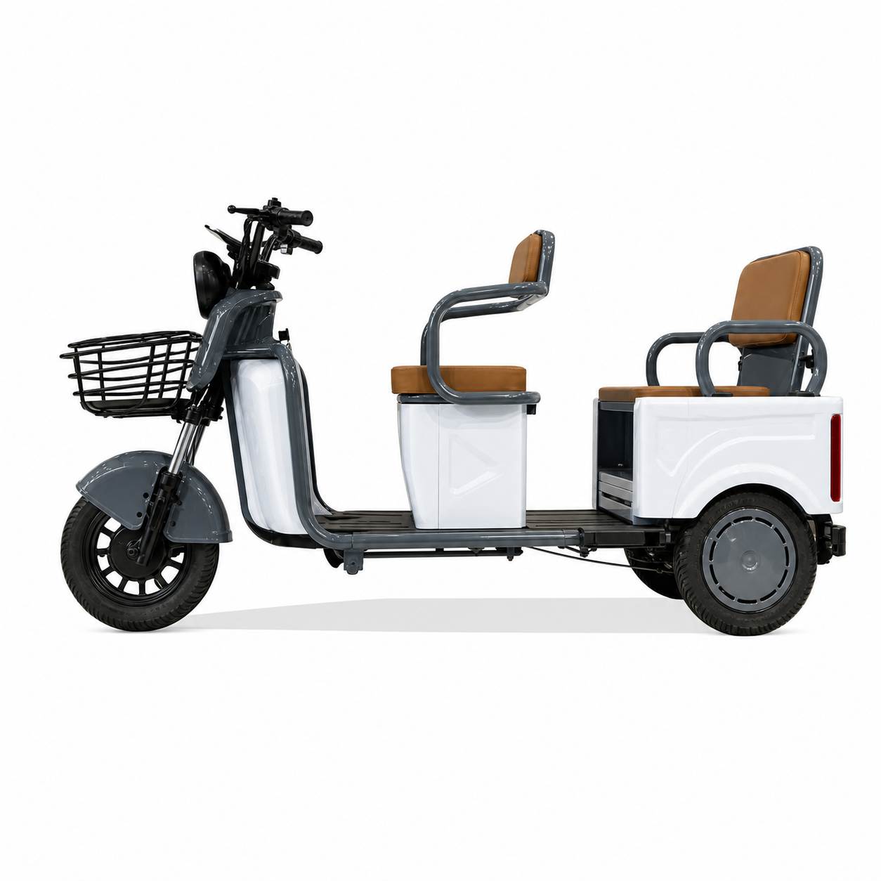 Convertible Electric Passenger Tricycle | Dual-Mode Cargo & Family Mobility Scooter