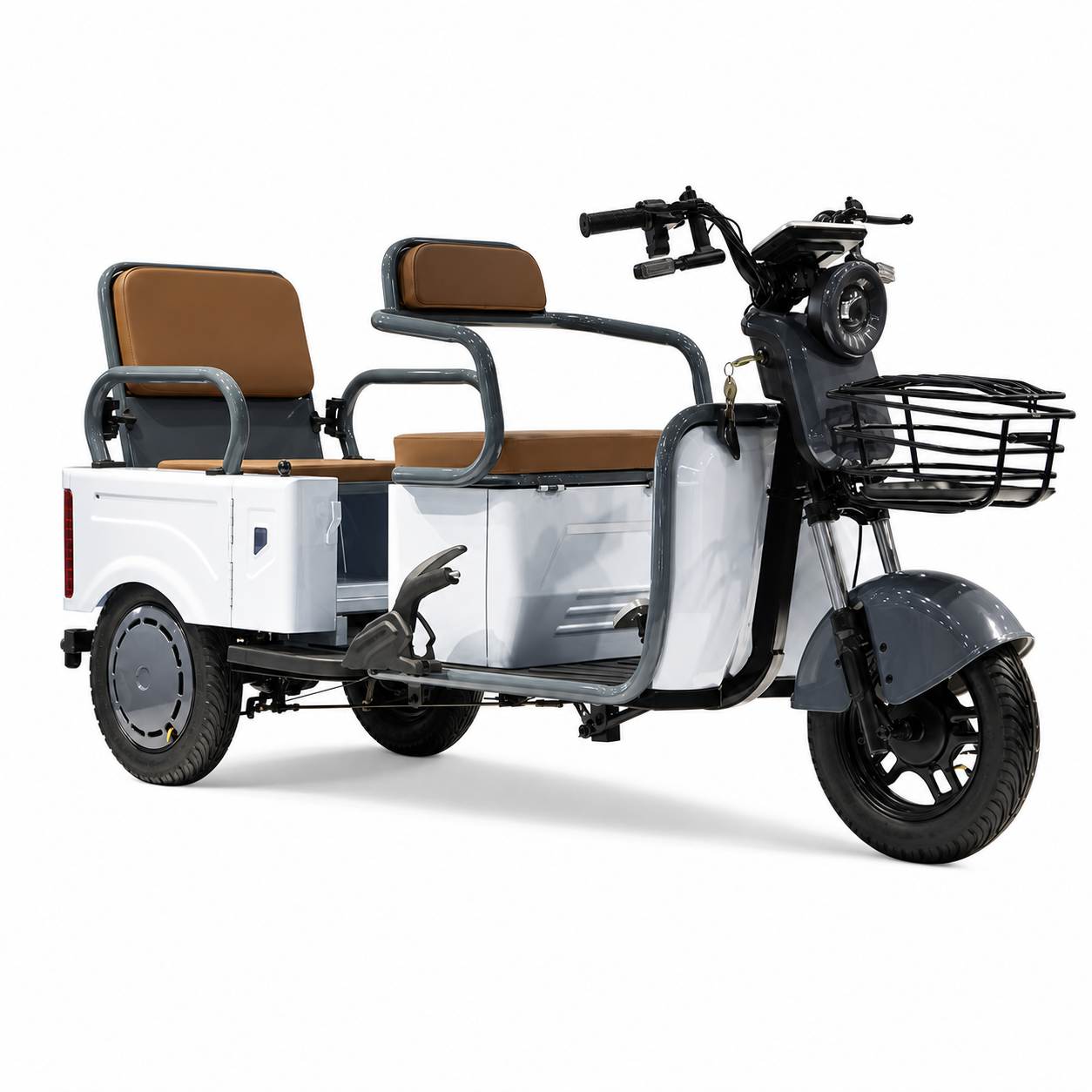 Convertible Electric Passenger Tricycle | Dual-Mode Cargo & Family Mobility Scooter