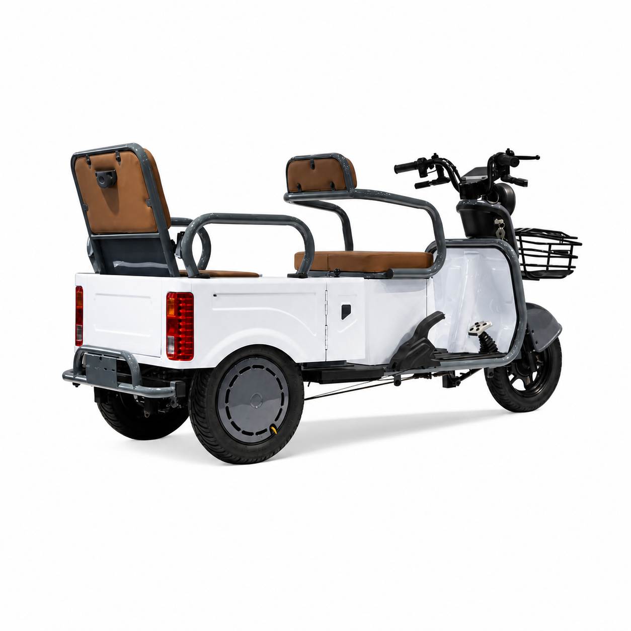 Convertible Electric Passenger Tricycle | Dual-Mode Cargo & Family Mobility Scooter