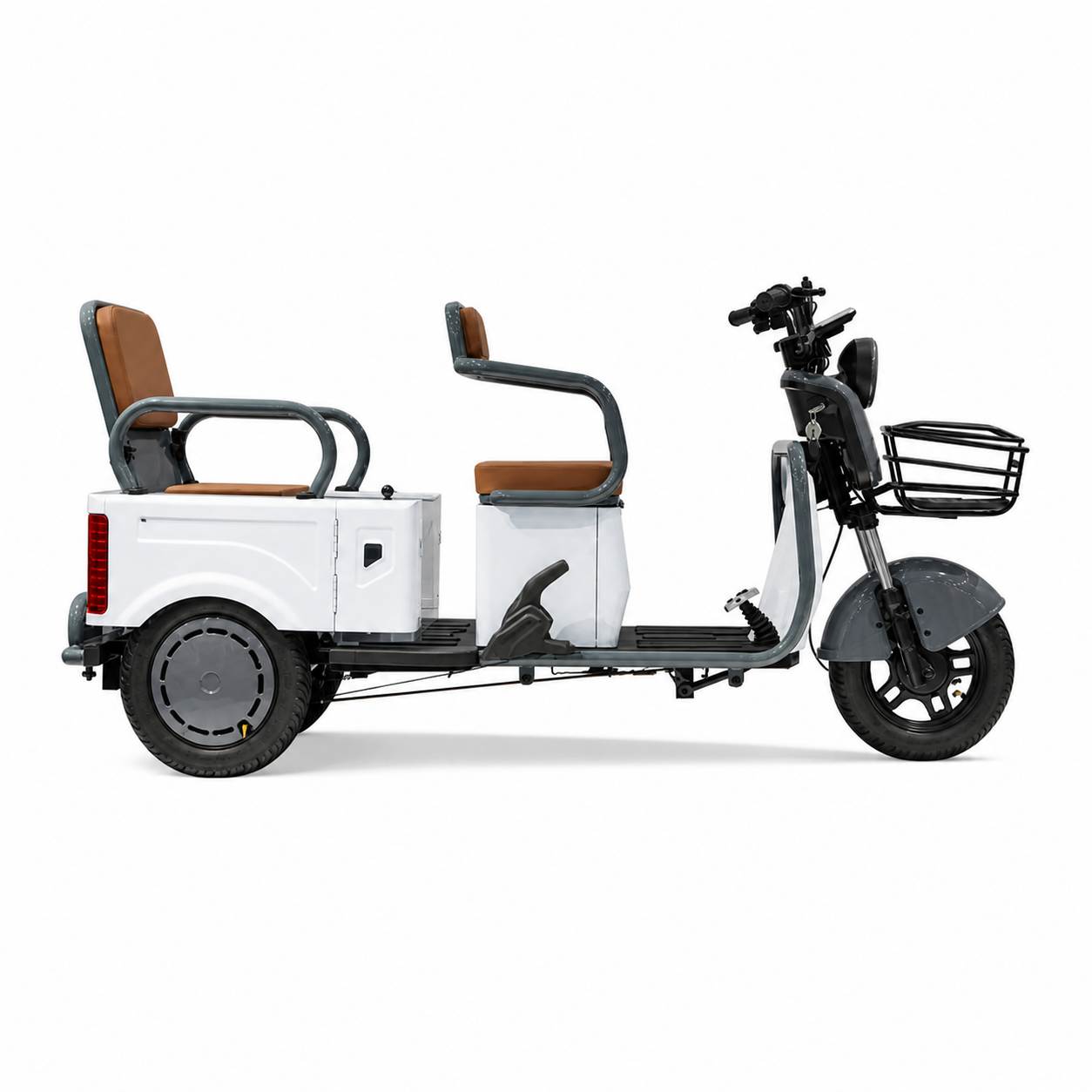 Convertible Electric Passenger Tricycle | Dual-Mode Cargo & Family Mobility Scooter