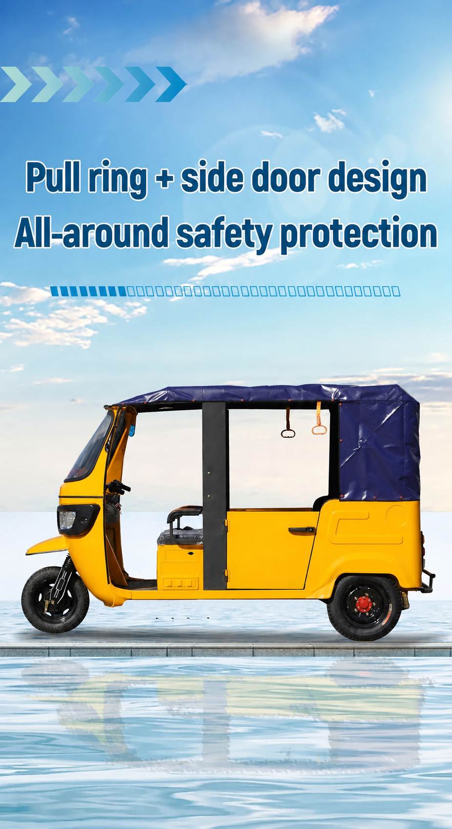 Electric Passenger Tuk Tuk | Double-Row 3-Wheeler | Comfortable City Travel | Hot Sale