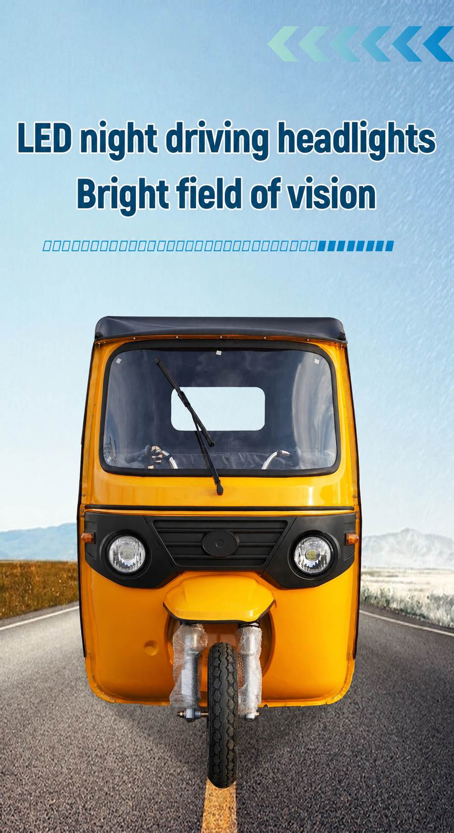 Electric Passenger Tuk Tuk | Double-Row 3-Wheeler | Comfortable City Travel | Hot Sale