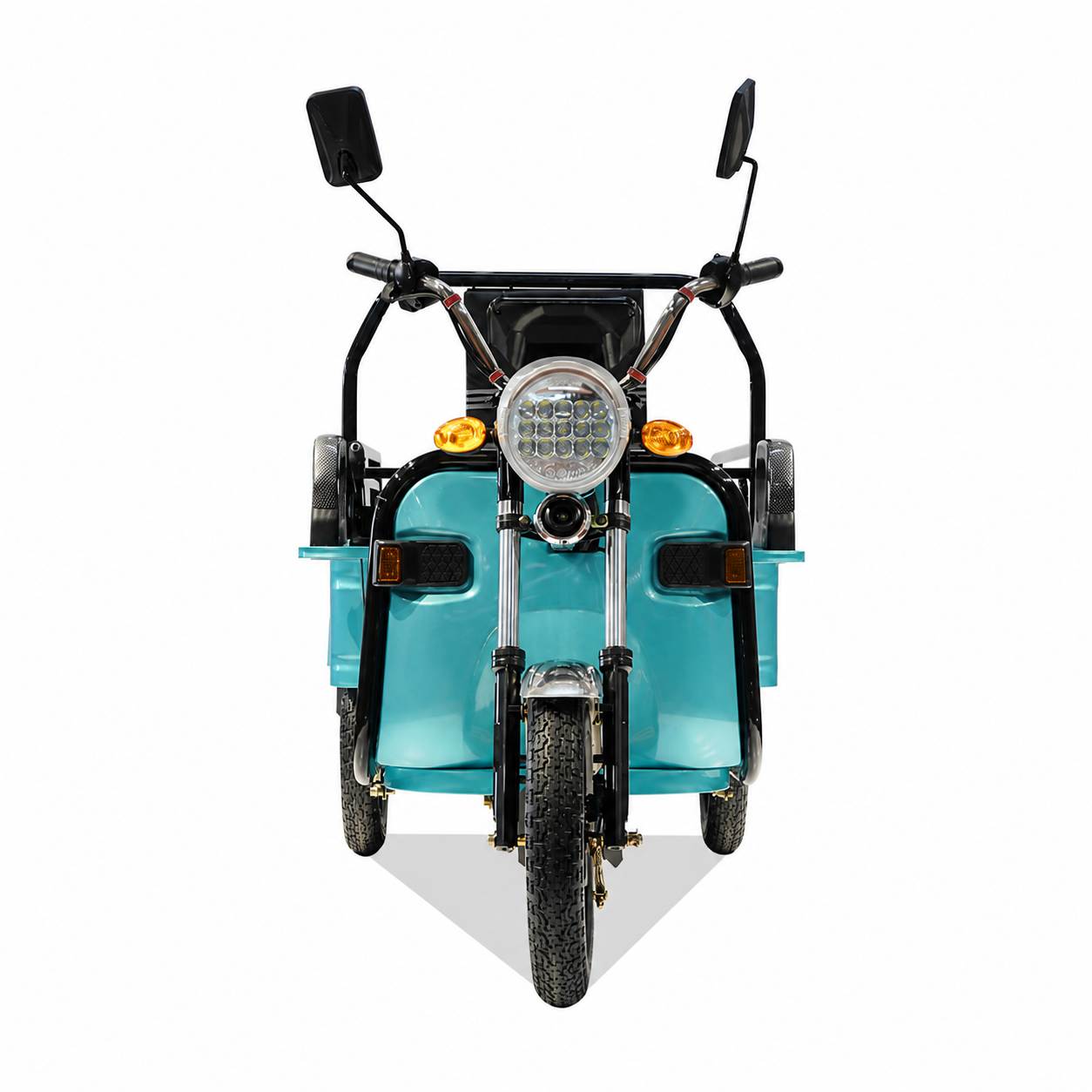 Multi-Passenger Electric Tricycle | Convertible Cargo & Family Mobility Scooter | Stable Three-Wheel