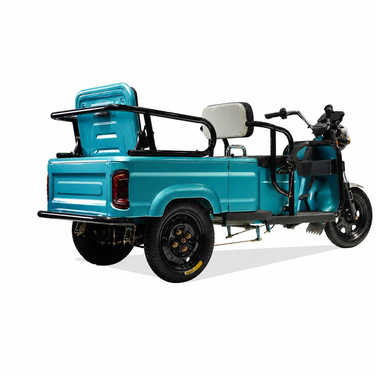 Multi-Passenger Electric Tricycle | Convertible Cargo & Family Mobility Scooter | Stable Three-Wheel