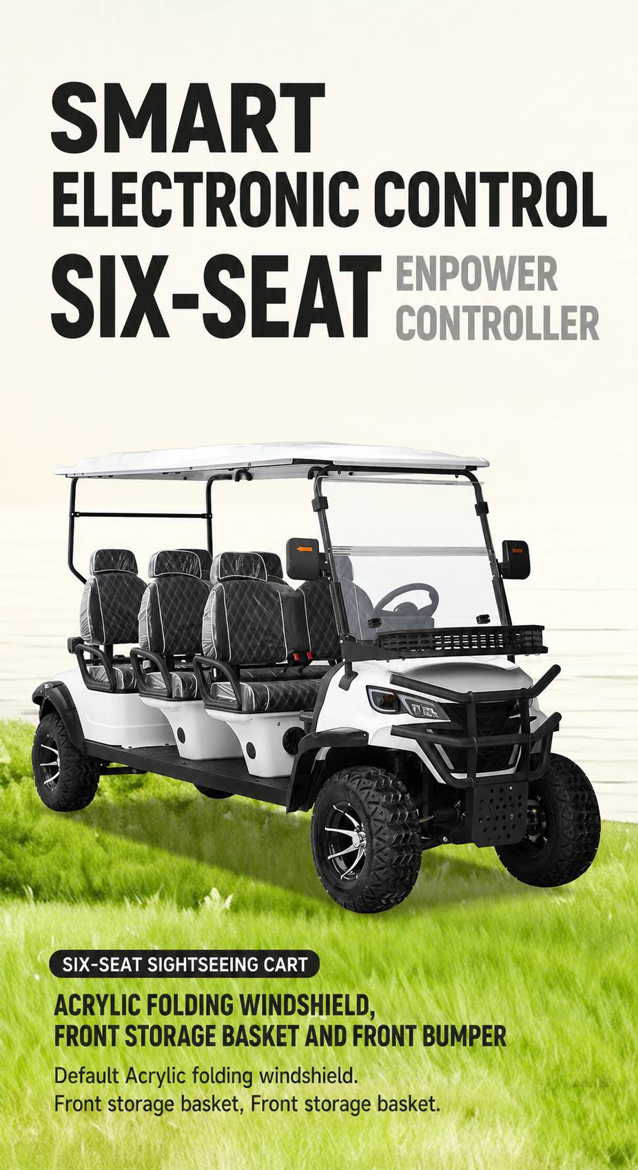 6-Seat Electric Golf Cart | Multi-Passenger Sightseeing Shuttle | Resort & Hotel Transport 6-Seat Electric Golf Cart | Multi-Passenger Sightseeing Shuttle | Resort & Hotel Transport