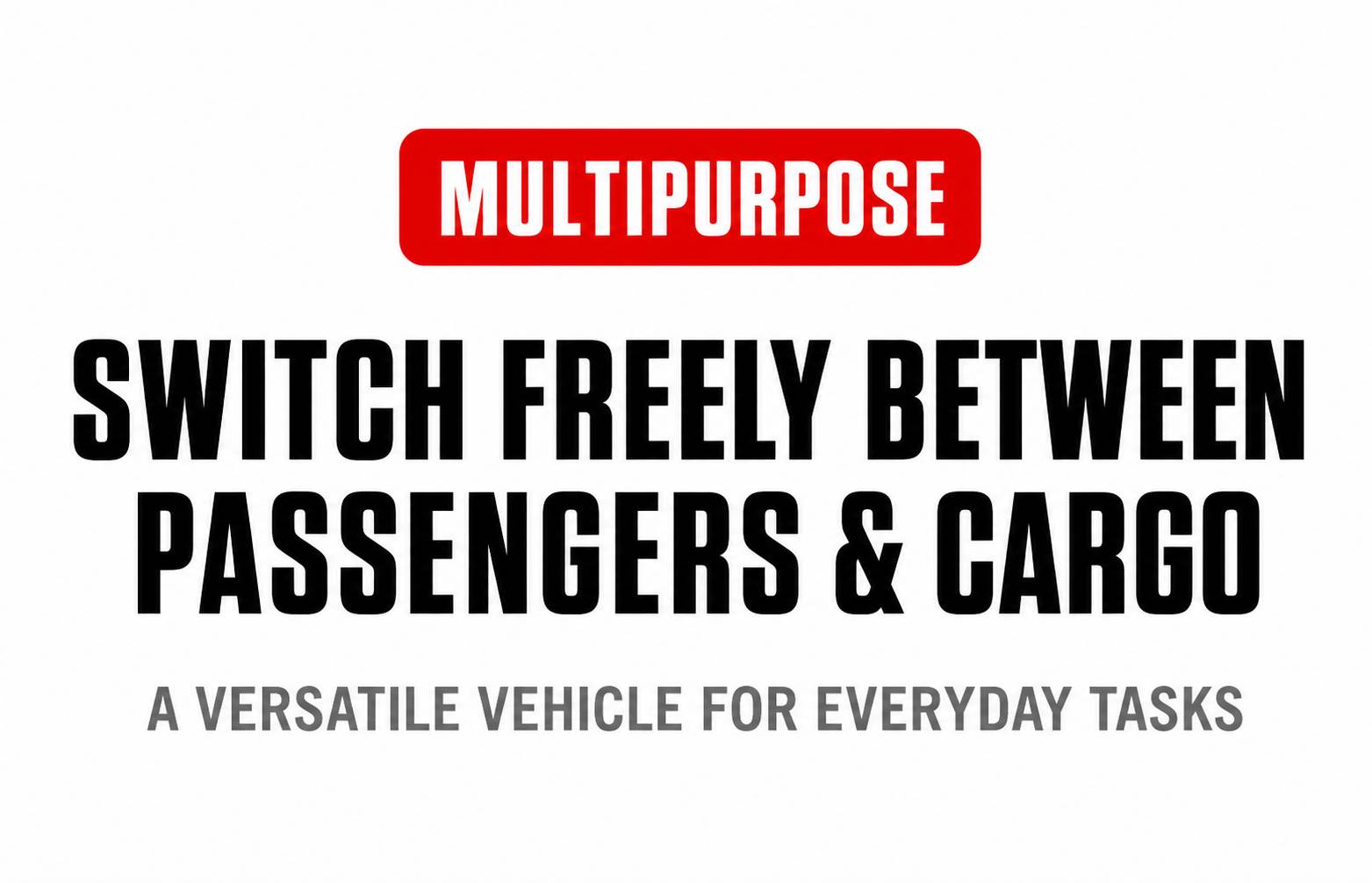 Electric Cargo Tricycle | Passenger & Cargo Convertible | Folding Seats|Family Delivery & Daily Use