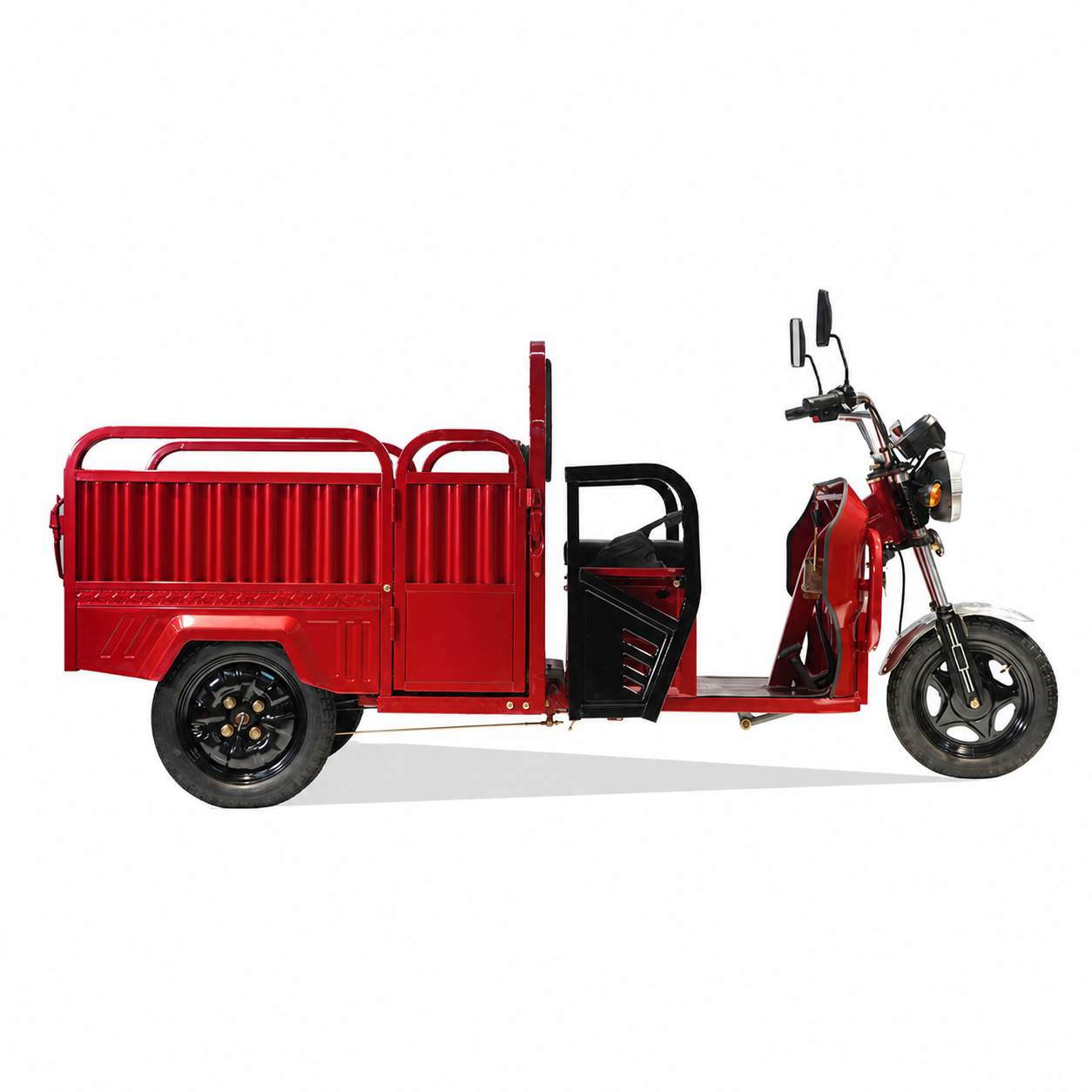 Electric Cargo Tricycle | Passenger & Cargo Convertible | Folding Seats|Family Delivery & Daily Use