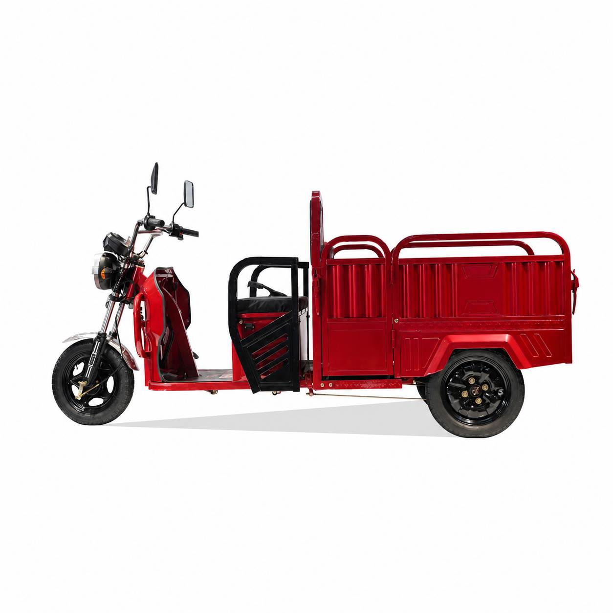 Electric Cargo Tricycle | Passenger & Cargo Convertible | Folding Seats|Family Delivery & Daily Use