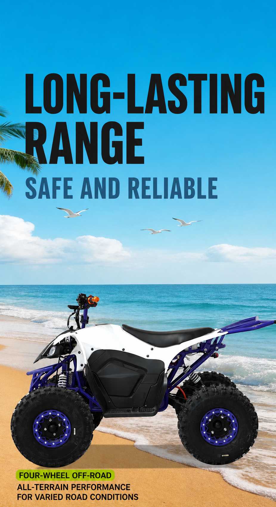 1200W Electric ATV | Four-Wheel Off-Road Quad Bike | All-Terrain Utility Vehicle 1200W Electric ATV | Four-Wheel Off-Road Quad Bike | All-Terrain Utility Vehicle