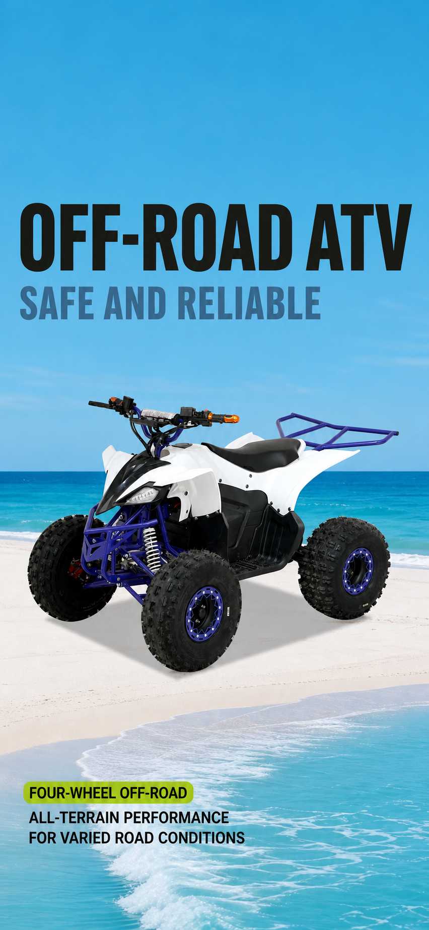 1200W Electric ATV | Four-Wheel Off-Road Quad Bike | All-Terrain Utility Vehicle 1200W Electric ATV | Four-Wheel Off-Road Quad Bike | All-Terrain Utility Vehicle