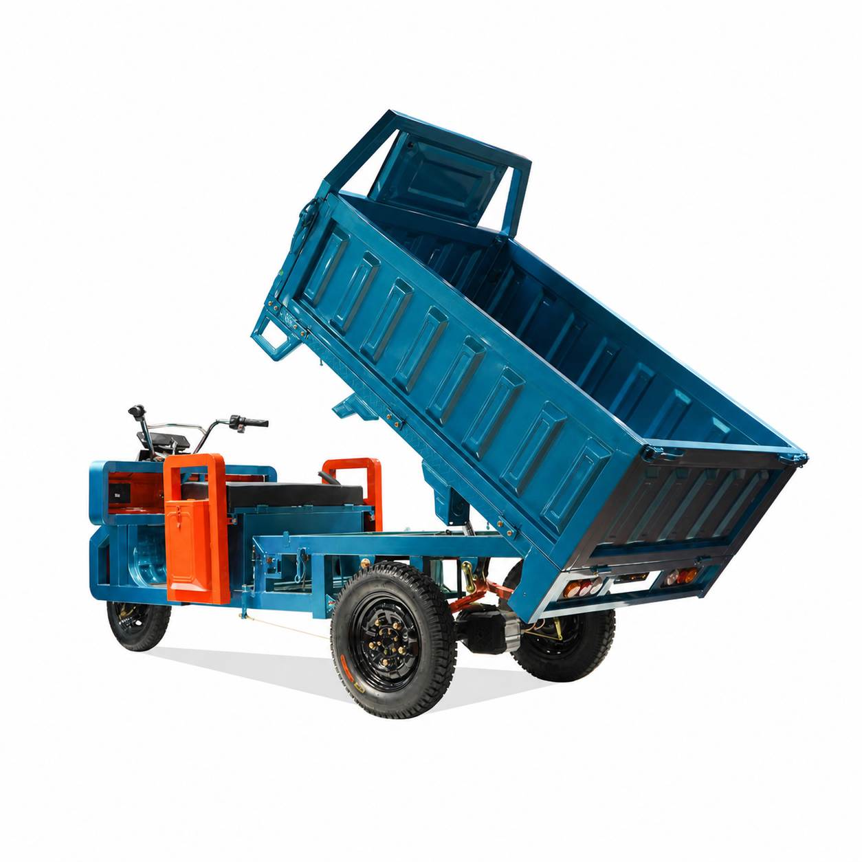 Electric Cargo Tricycle | 1200W Heavy-Duty Three-Wheel Utility Vehicle | Hydraulic Dump
