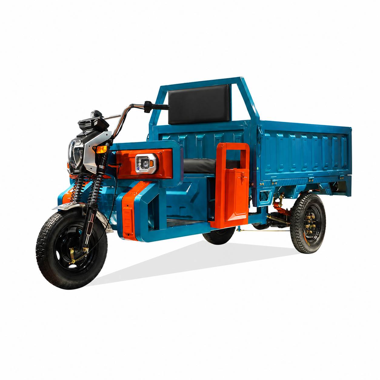 Electric Cargo Tricycle | 1200W Heavy-Duty Three-Wheel Utility Vehicle | Hydraulic Dump