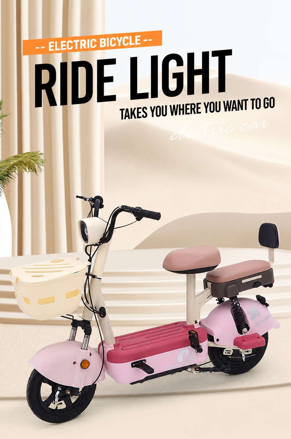 Electric Bicycle | Urban Commuter E-Bike with Front Basket, LED Headlight & Tubeless Tires Electric Bicycle | Urban Commuter E-Bike with Front Basket, LED Headlight & Tubeless Tires