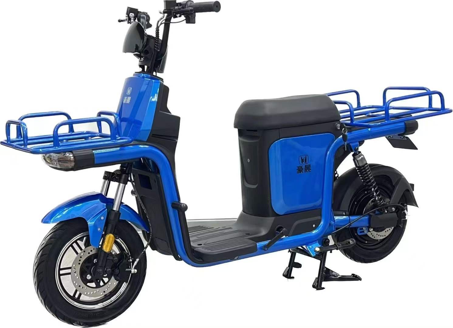 High-Power Long-Range Electric Delivery Bike with Cargo Racks for Food Delivery Riders