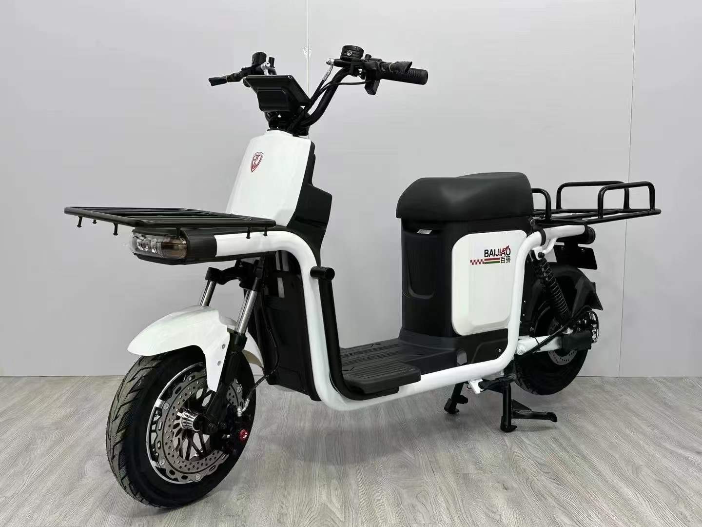 High-Power Long-Range Electric Delivery Bike with Cargo Racks for Food Delivery Riders