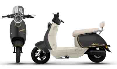 Retro Step-Through Electric Scooter with Brushless Motor, LED Headlight 