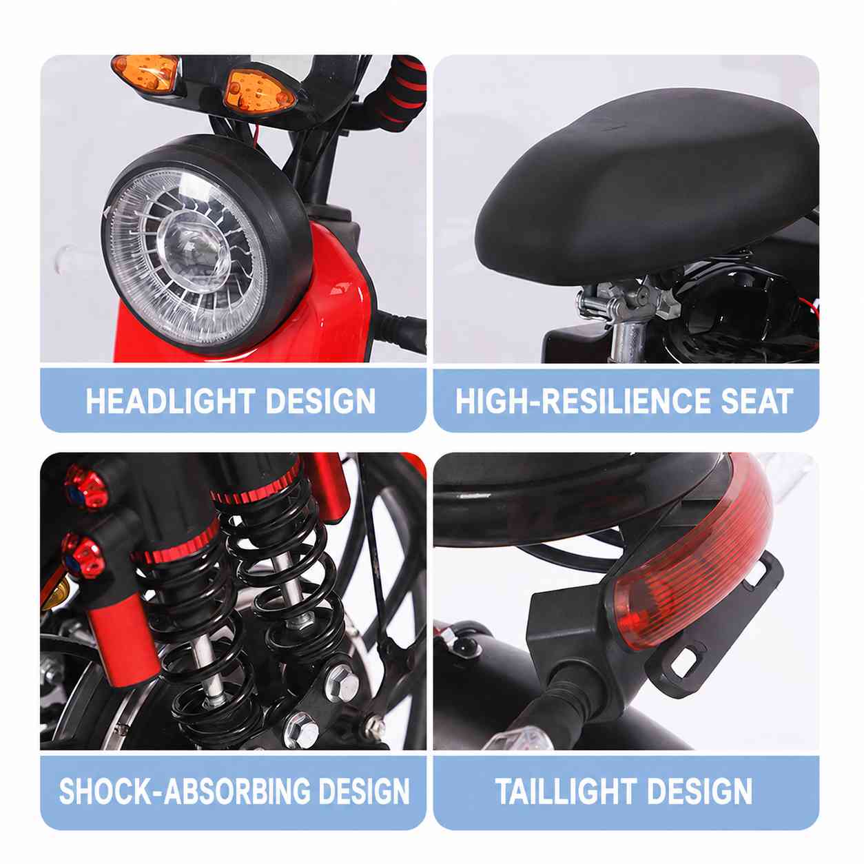 Large-Wheel Step-Through Electric Bike with Dual Seats, Front Basket and Suspension