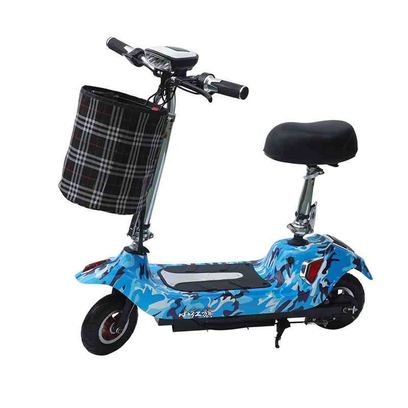 Compact Step-Through Electric Bike with Large Front Basket for City Commuting