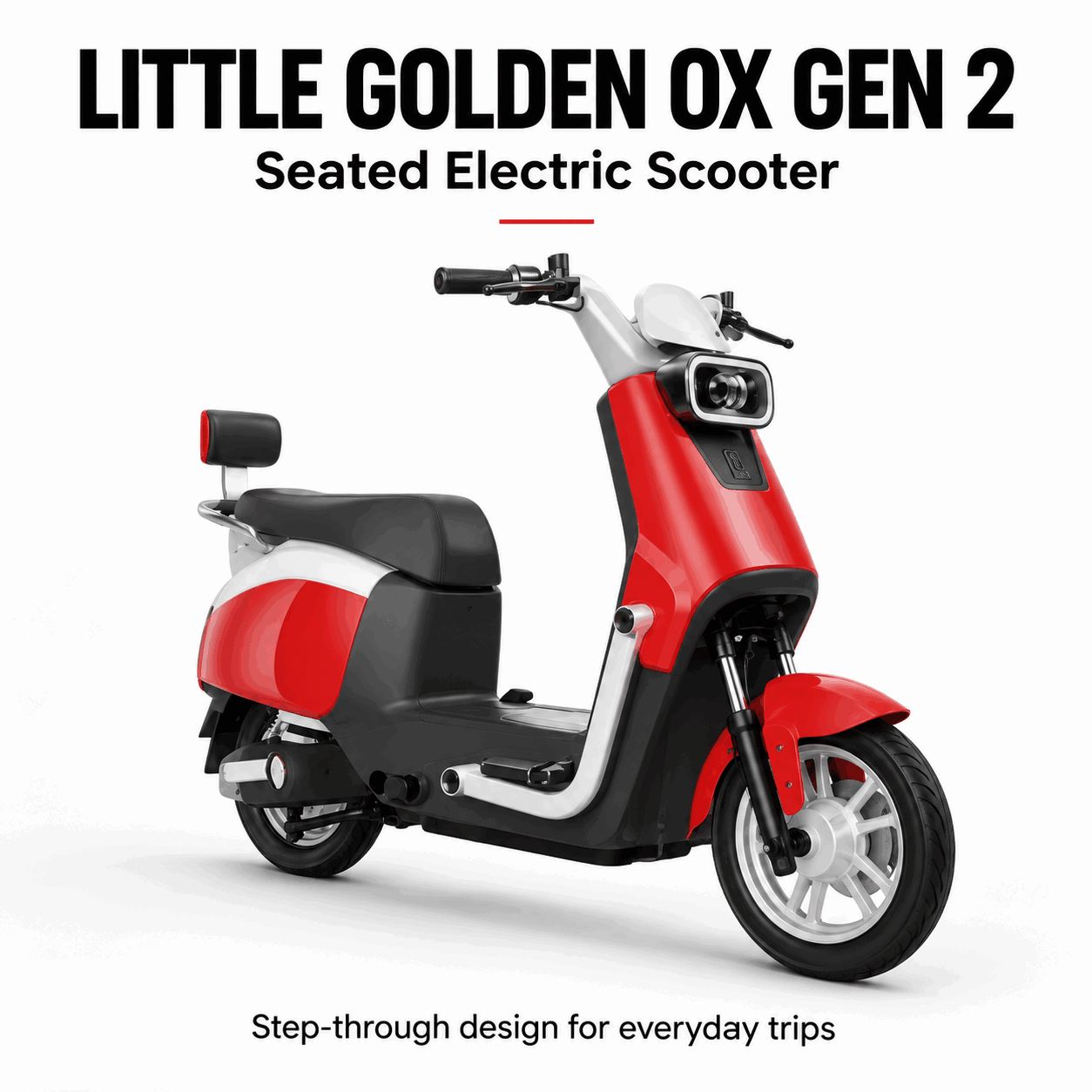 Little Golden Ox Gen 2 Electric Scooter with Padded Seat, LED Headlight & Digital Display Little Golden Ox Gen 2 Electric Scooter with Padded Seat, LED Headlight & Digital Display