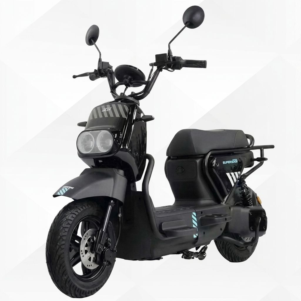 Long-Range Electric City Bike for Adults with Dual Suspension and Digital Display