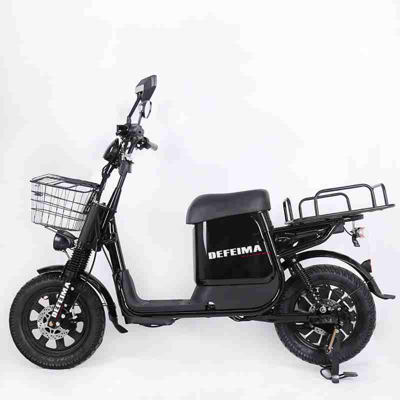Electric Cargo Scooter with Front Basket, Rear Rack, Fat Tires & Under-Seat Storage